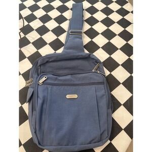 Baggallini Navy Blue Nylon Sling Backpack Bag Crossbody Travel Everyday